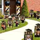13 Pcs K-12 Graduation Photo Yard Sign Set, Class of 2026 Graduate Picture Display with Stakes, Kindergarten to 12th Grade Photo Lawn Sign for Outdoor Grad Party Decorations