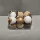 12 Pcs Neutral Textured Christmas Ball Ornaments 2.4 Inch Rustic Matte Cream Ivory Brown Gold Xmas Baubles Antique Farmhouse Xmas Tree Decorations Modern Christmas Home Decor for Tree Holiday (Coffee)