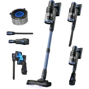 Cordless Vacuum Cleaner, 30KPA 350W Powerful Suction with 3 Modes, LED Touch Screen, Max 45min Runtime, Anti-Tangle Wireless Vacuum Cleaner for Home/Carpets/Hardwood Floors