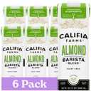 Califia Farms - Unsweetened Almond Barista Blend Almond Milk, 32 Oz (Pack Of 6), Shelf Stable, Dairy Free, Plant Based, Vegan, Gluten Free, Non GMO, Sugar Free, Milk Frother, Creamer (EXP 01/01/27)
