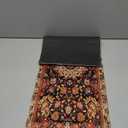 Vintage Rug Gaming Mouse Pad XL Dark Brown Retro Carpet Aesthetic Extended Large Mat Mousepad Desk Pad Non-Slip Rubber Base Stitched Edge Flower Keyboard Pad Playmat for Computer,31.5×11.8 Inch