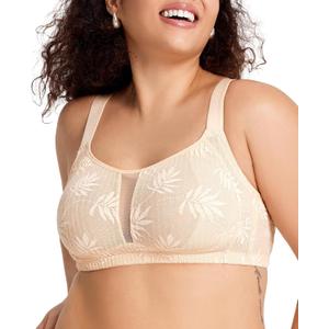 Women's Full Coverage Minimizer Bra No Underwire Comfortable Bras (38C, Nude)