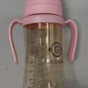 GROSMIMI Spill Proof no Spill Magic Sippy Cup with Straw with Handle for Baby and Toddlers, Customizable, PPSU, BPA Free 10 oz (Pink)