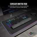 Corsair MM700 RGB Extended Cloth Gaming Mouse Pad - 36.6" x 15.8" - 360 RGB Lighting - Two USB Port Hub - Thick Rubber - Black, 36.6L x 15.8W inches