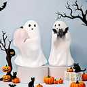 Halloween Ghost Decor, Spooky Table Centerpiece, Mantel Display Ornament