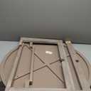 P PURLOVE Round Wood Dining Table,Farmhouse Round Extendable Dining Table, Oval Kitchen Table Top with Leaf for Dining Room, Kitchen (Natural Wood Wash)