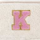 Uygafly Birthday Graduation Gifts for 5 6 7 8 9 10 11 12 13 14 15 16 Year Old Girl,Initials Fanny Pack Crossbody Bag for Girls Kids,Trendy Cute Purse Stuff - K,Cream