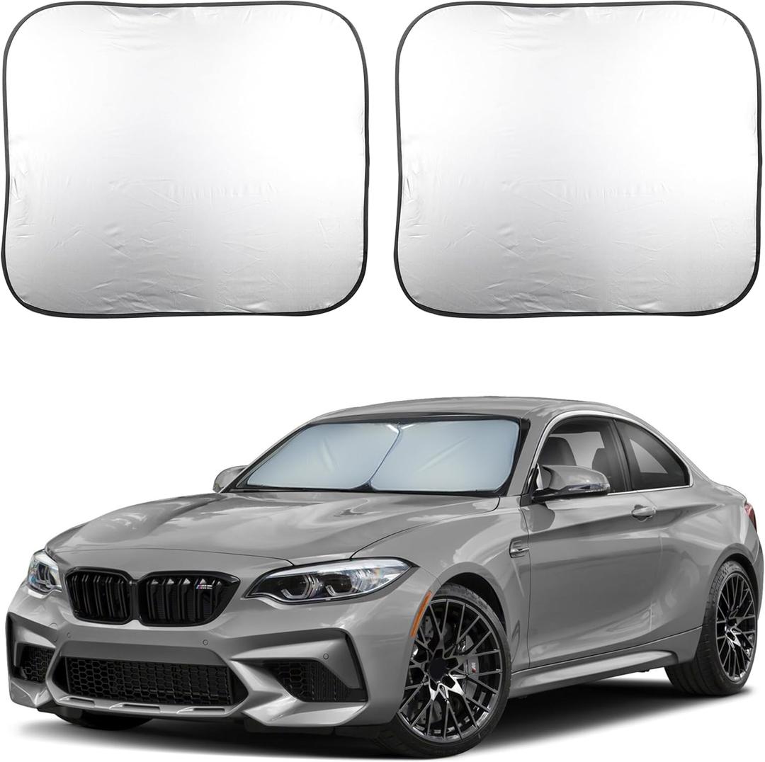 EcoNour Car Windshield Sun Shade Foldable | Front Windshield Shade for Sun, Heat and UV Rays | Sunshade for Car Front Window and Interior Sun Protection | Medium (28 x 31 inches)