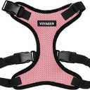 Voyager Step-in Pet Harness - All Weather Mesh, Adjustable Step in Harness for Cats and Dogs by Best Pet Supplies - Pink/Black Trim, XS (XS (Chest: 13 - 16"))
