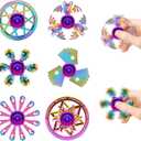 6 Pack Metal Fidget Spinner for Kids and Adults, Fidget Toys for Focus, Stress Relief, ADHD & Anxiety, Sensory Fidget Set for Blue Monday Relief