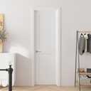 BARNSMITH 24x80 in 2-Panel White Primed Shaker Door Slab, Paintable Solid Core Composite Wood Interior Door Panel, for Swing, Pocket, Sliding Door, Sturdy and Durable