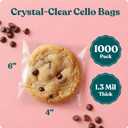 4" X 6" Clear Cookie Bags With Seal (1000 Pack) - Self Sealing Cellophane Bags for Baked Goods Packaging, Cookie Wrappers, Bakery Packaging, Bake Sale, Candy, Treats, Goodies, Gifts, Party Favors