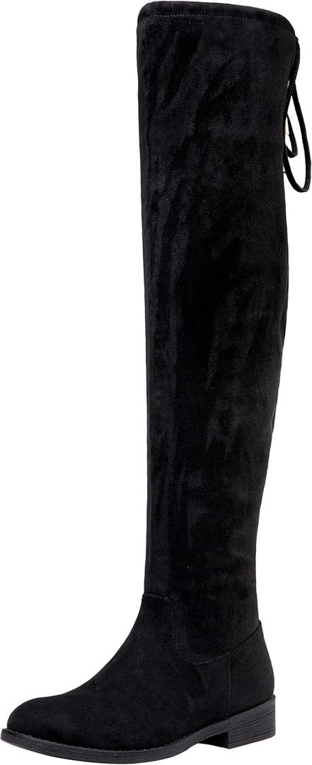 Vepose Women's 998 Suede Over The Knee High Boots Low Flat Heel Thigh High Boots for Women (11)