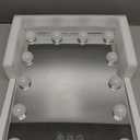 Vanity Makeup Mirror with Lights,3 Color Lighting Modes Detachable 10X Magnification Mirror Touch Control,360Rotation, White (14.6Inch)