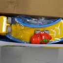 Toddler Toys for 1 2 Year Old Boy Gifts - Educational Dinosaur Slide Set with 4 Color/Number Push Cars and Playmat, Montessori Learning Toy for Baby 12-18 Months, 1st Birthday Present Ages 1-2, Red