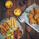 Serving Platters Forks Stainless Steel Buffet 9 inch Utensils Cake Butter Pastry Servers (4 pcs serving forks)