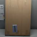 HOURIA Blue White Abstract Neutral Framed Canvas Wall Art Set,Minimalist Boho Waves Lines Wall Decor,Modern Geometric Shapes Print,Mid Century Grunge Artwork for Living Room,Bedroom,Office- 24"x36"x3