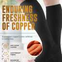 Doctor's Select 3 Pairs Copper Toeless Compression Socks for Men - 20-30 mmHg Open Toe Compression Socks Women, Toeless Socks, Knee High, Black, Large