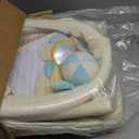 ANGELBLISS 5 in 1 Baby Play Gym Mat, Reversible Tummy Time Mat with 5 Sensory Toys for Stage-Based Developmental, Thick & Large Baby Activity Center from Newborn to Toddler (Beige)