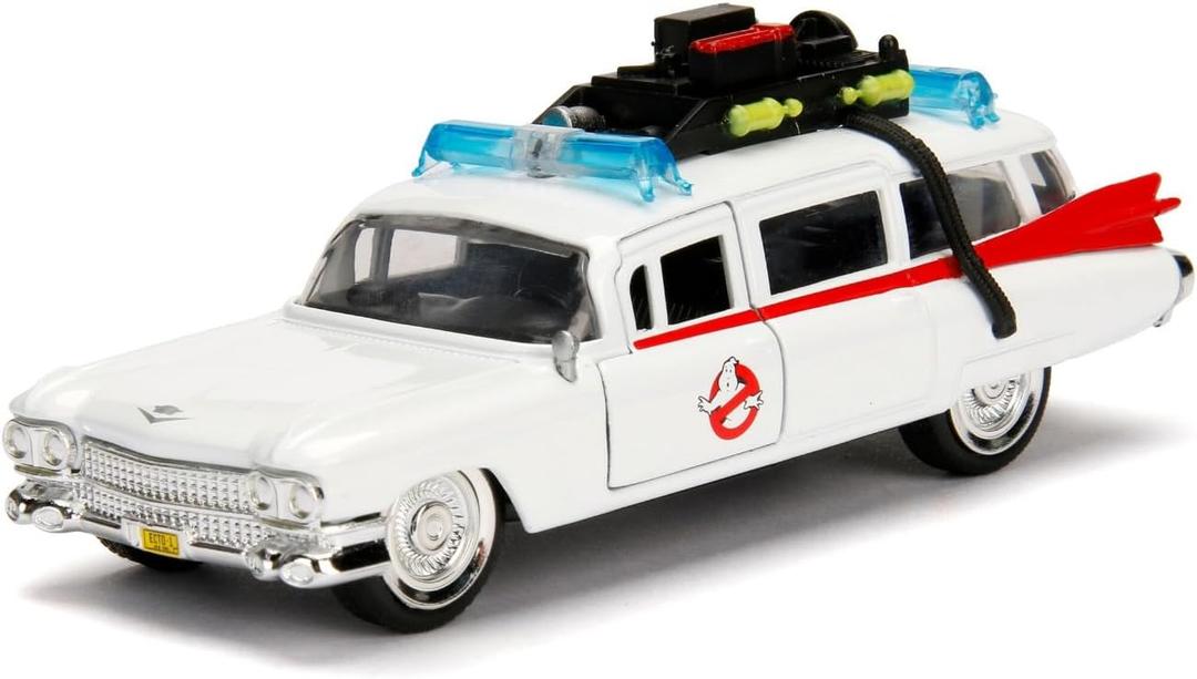 Jada Ghostbusters 1:32 Ecto-1 Die-Cast Car, Toys for Kids and Adults