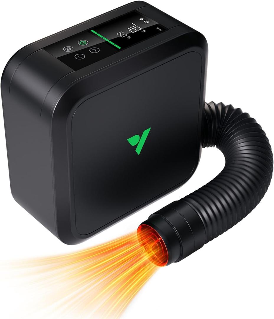 VIVOSUN AeroFlux Smart Grow Tent Heater with Thermostat, 700W PTC Heating, Compact & Portable with VPD, APP Control & Overheat Protection, Included Extension Hose for Grow Tents, Rooms, Green Houses