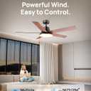 DREO Smart Ceiling Fan with Lights, 52 Inch, 12 Speeds & 3 Fan Modes, Stepless Color Tones, Dimmable LED Light, 12H Timer, Quiet DC Motor, Remote/APP/Alexa Control, Black Ceiling Fans Indoor