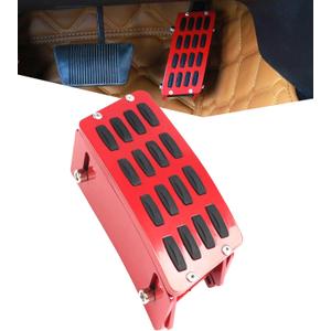 Red Gas Pedal Extender Cover Anti-Slip Adjustable Foot Pedal Pad Compatible with 2007-2017 Wrangler JK JKU 2/4-DOOR(NOT for 2018+ JL Models)