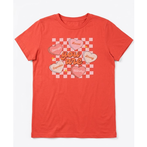 Womens Valentines T-Shirt Cute Love Heart Shirts Casual Short Sleeve Tees Red, S