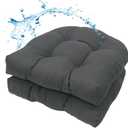 MTMR Outdoor Chair Cushions Set of 2, Water-Repellent 19X19 Patio Chair Cushions with High Elasticity PP Cotton, No Fading Tufted Patio Seat Cushions for Outdoor Furniture, Thick Outdoor Cushions