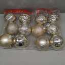 Syhood 12 Pcs 4 Inch Large Valentine Ball Ornament Christmas Tree Decoration Plastic Ornament Set Hanging Xmas Tree Ball for Xmas Holiday Wedding Party(Champagne Gold)