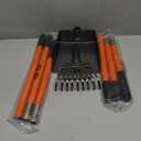 Pooper Scooper, Long Handle Dog Pooper Scooper for Medium Small Dogs Heavy Duty, Pet Supplies Stainless Metal Tray and Rake Set, Use on Grass, Dirt or Gravel