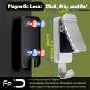 2 x Sunglass Holder for Golf Cart, Magnetic Aluminium Sunglass Holder Clip Accessory for Golf Carts