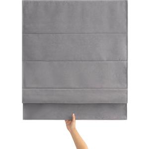Blackout Roman Shades Cordless for Windows, Pull Down Window Shades Blinds with Heavy 430GSM Chenille & White Backing & Thermal Insulated & Hidden Cords, 39x72 Inches (Charcoal Gray)