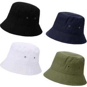 4 Pieces Bucket Hat Sun Packable Travel Beach Fishing Hat for Men Women (Small, Black, White, Navy Blue, Army Green)