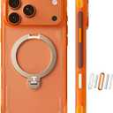 TORRAS Ostand Q3 Air for iPhone 17 Pro Max Case with 360 Magnetic Stand, Fit for MagSafe, Mil-Grade Drop Tested, Camera Control Button, Shockproof Phone Case for iPhone 17 Pro Max 6.9", Horizon Orange