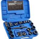Orion Motor Tech Master Ball Joint Press Kit, 23pc Ball Joint Press & U Joint Removal Kit with Sockets and Universal Adapters, Heavy Duty Ball Joint Tool Set
