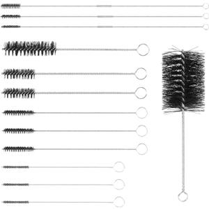 12 Pcs 61820 Car Engine Cleaning Detailing Brush Kit - Motor Engine Alternators Bay Stainless Steel Wire Brass Nylon Polishing and Cleaning Brush Set Tool