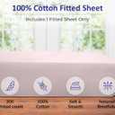 ROYALE LINENS 300 Thread Count 100% Long Staple Combed Cotton Fitted Sheet Full - Super Soft Deep Pocket Bottom Sheet - Fitted Sheets Only - Elastic Sheets (Full, Lavender)