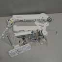 Monitor Wall Mount Fits 17-32 Inch Flat/Curved Computer Screens, Single Wall Arm Holds up to 19.8lbs, Height Adjustable Gas Spring Wall Stand Tilt, VESA Mount 75/100, White