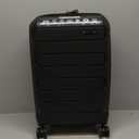 Traveler's Choice Pagosa Indestructible Hardshell Expandable Spinner Luggage, Black, 22-Inch Carry-on