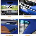 Headliner Fabric 96" L x 57" W Interior Trim DIY Roof Repair Replacement Suede Fabric Blue 1 Pcs