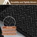 COSY HOMEER Hallway Runner Rug 2'x8' Non Slip Washable Entryway Runner Rugs Absorbent Stain Resistant Carpet Rug Runners for Hallways,Entrance and Laundry Room,Black