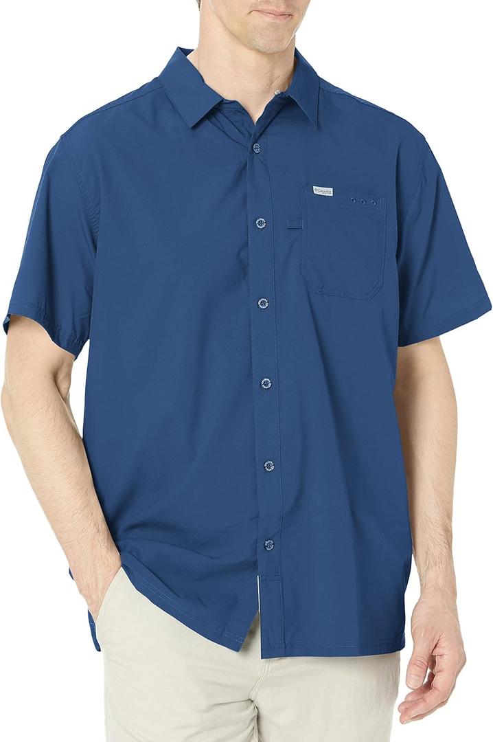 Columbia Mens PFG Slack Tide Camp Shirt (Blue, L)