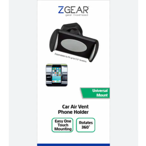 The ZGear Car Vent Phone Holder, Easy One Touch Mounting, Rotates 360°