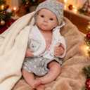13 Inch Bettie Full Body Silicone Baby Dolls Can Open Mouth Take Pacifier Silicone Newborn Dolls That Look Real Babies