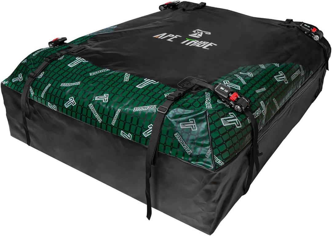 Soft Shell Car Rooftop Cargo Carrier 21 Cubic Feet Waterproof Car Roof Top Bag Roof Rack Luggage Cargo Storage for Universal Vehicles with/Without Rack Include Tie-Down Straps