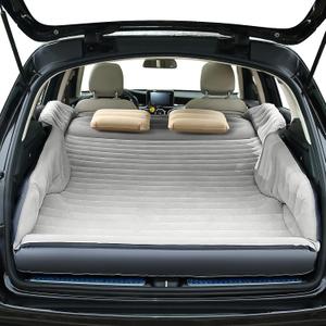 Self-Inflating SUV Air Mattress with Built in Electric Pumpcar air Mattress for TrunkPortable car Mattress for Travle and Camping (Charcoal), Full