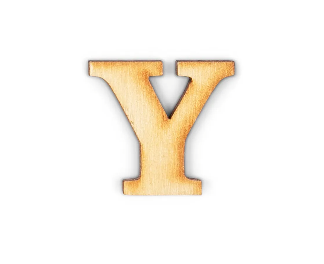 4-Inch Decorative Wooden Letter Y - Alphabet Letters for DIY Wall Signs, Table & Shelf Decorations - Wood Letters for Crafts & Party Decor