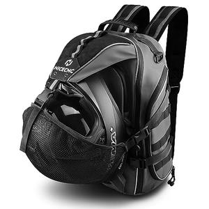 Motorcycle Helmet Bag Universal Motorcycle Helmet Backpack with 35L Large Capacity Motorcycle Riding Backpacks for Men Lugguge Storage Bag with Hidden Net, Grey