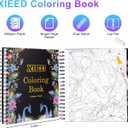 36 Colors Alcohol Markers & Coloring Book for Adults to Relax and Relieve Anxiety, Stress Free Adult Coloring Book with Markers included 30 Themes Designs